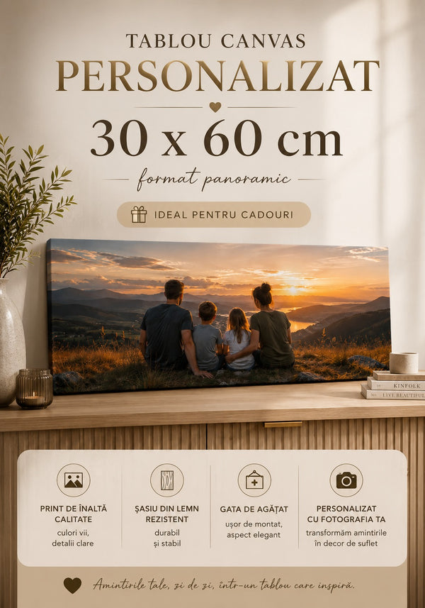Tablou canvas panoramic 30×60 cm