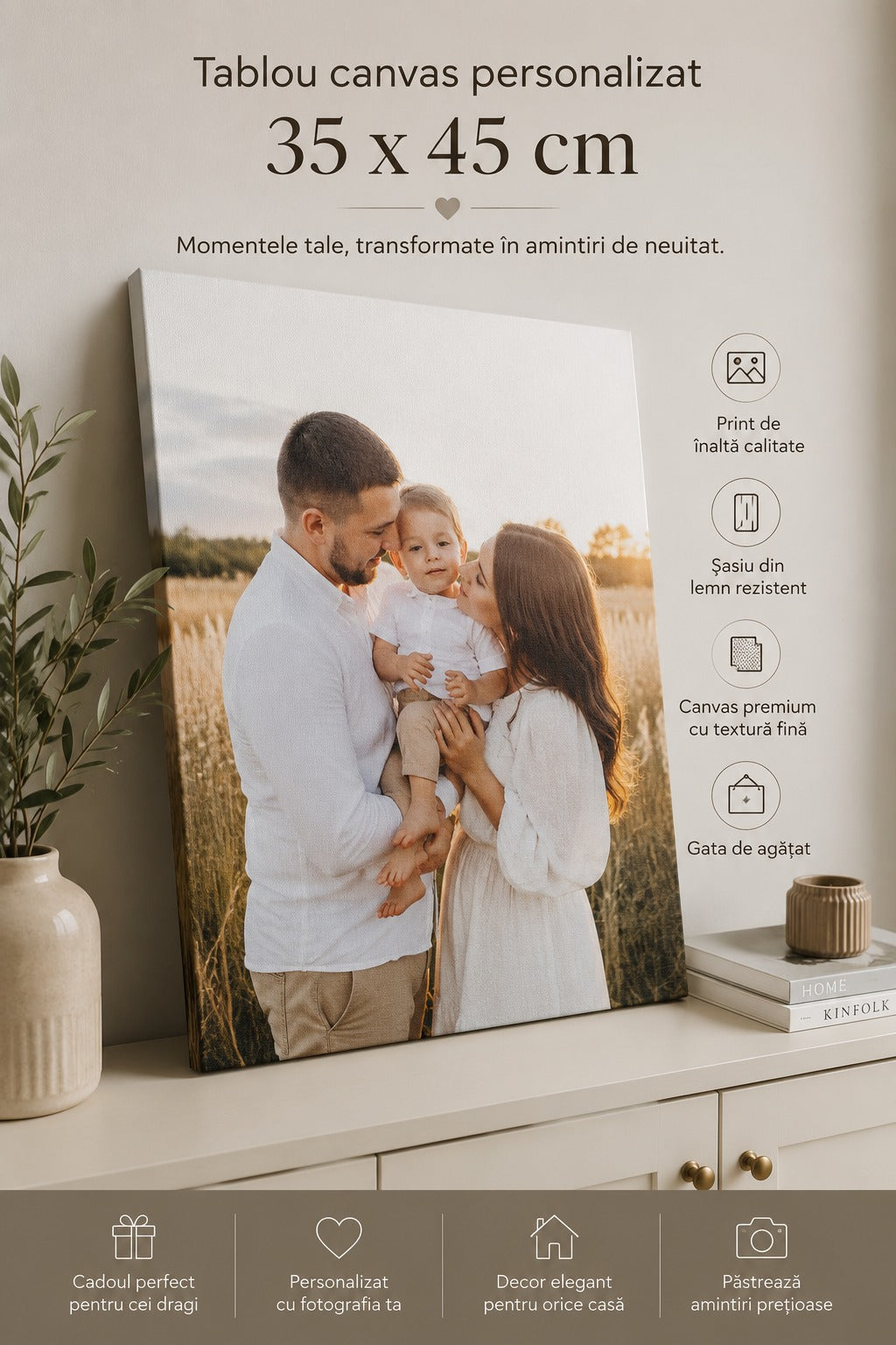 Tablou canvas personalizat 35×45 cm