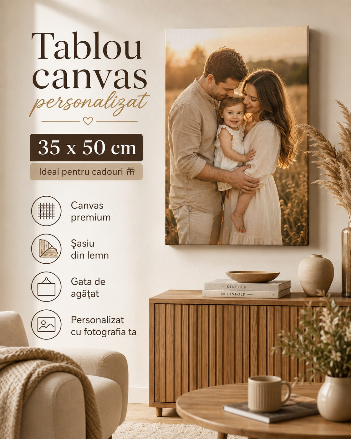 Tablou canvas personalizat 35 × 50 cm